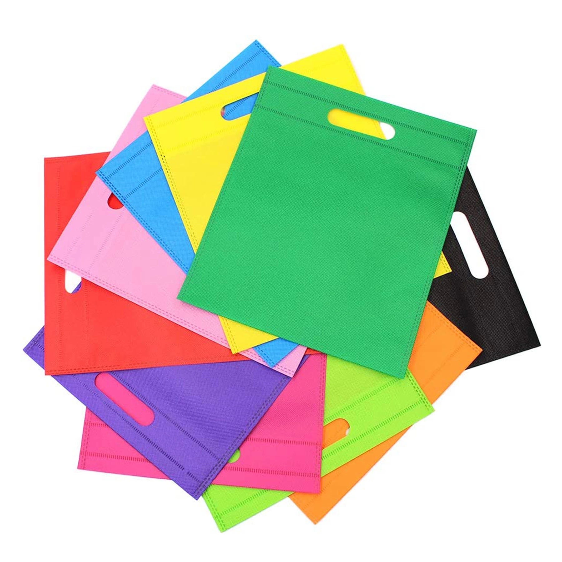 MOQ 100 Pieces Reusable Non Woven Tote Bag 10"L  X 14" H 1