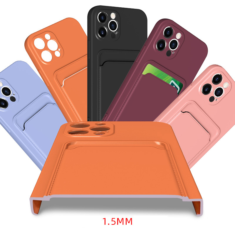 iphone14 fine hole integrated card holder mobile phone case 3