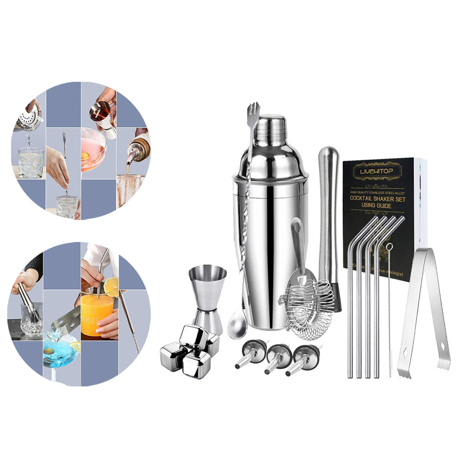 Stainless Steel Cocktail 19-Piece Set 3