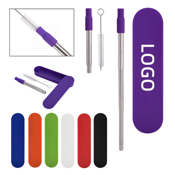 Stainless Steel Telescopic Straw W/ Case 2