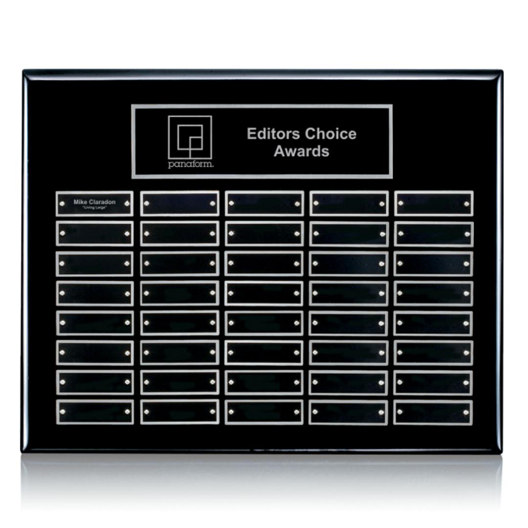 Oakleigh Horiz Pert/Plaque - Black/Silver 4