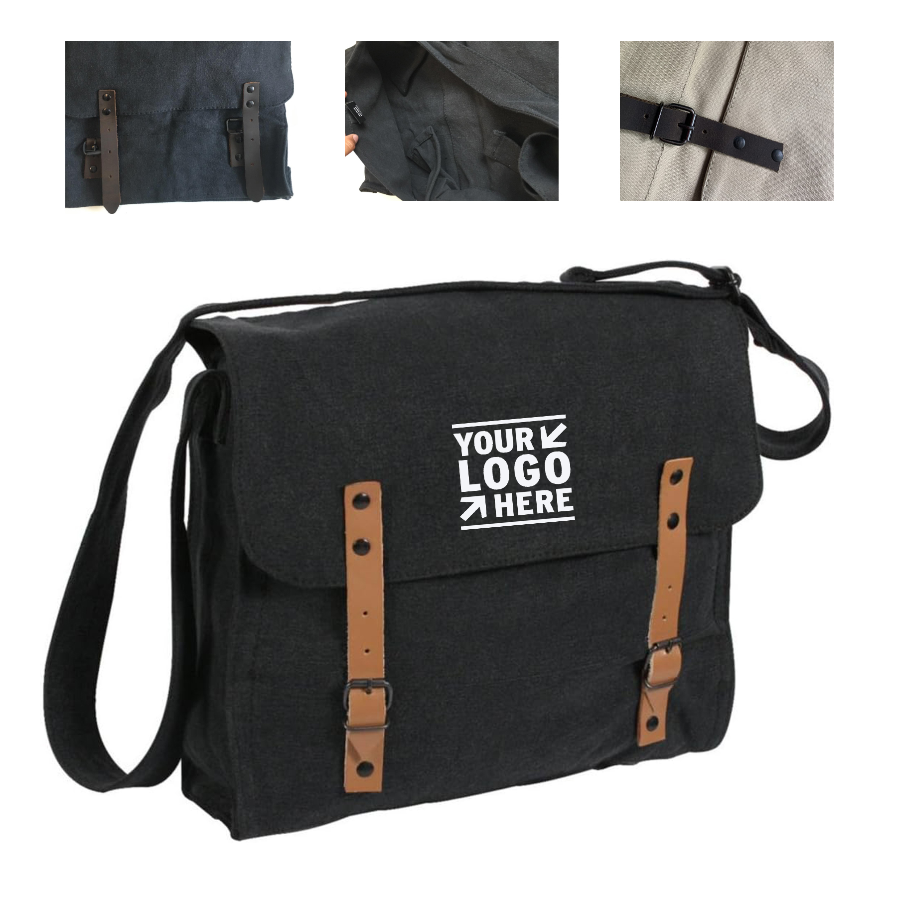 Men Women Vintage Canvas Travel Business Shoulder Crossbody Bag 1