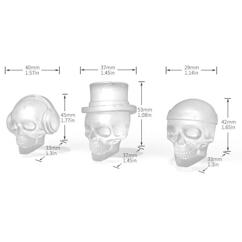 6-Grid Skull Ice Ball Maker 3