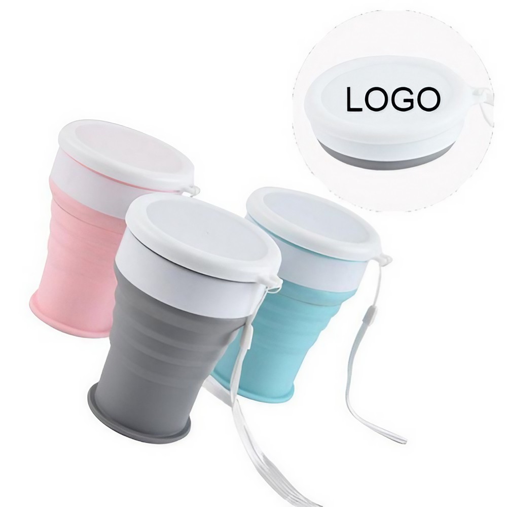 6.5 oz Silicone Collapsible Travel Cup W/ Wrist Strap 2