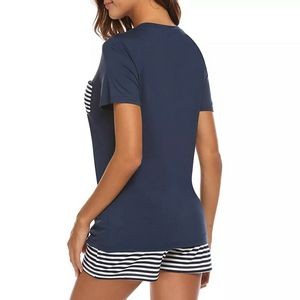Women's Pajamas Cotton Short Sleeve Ladies Pijama Sets 3