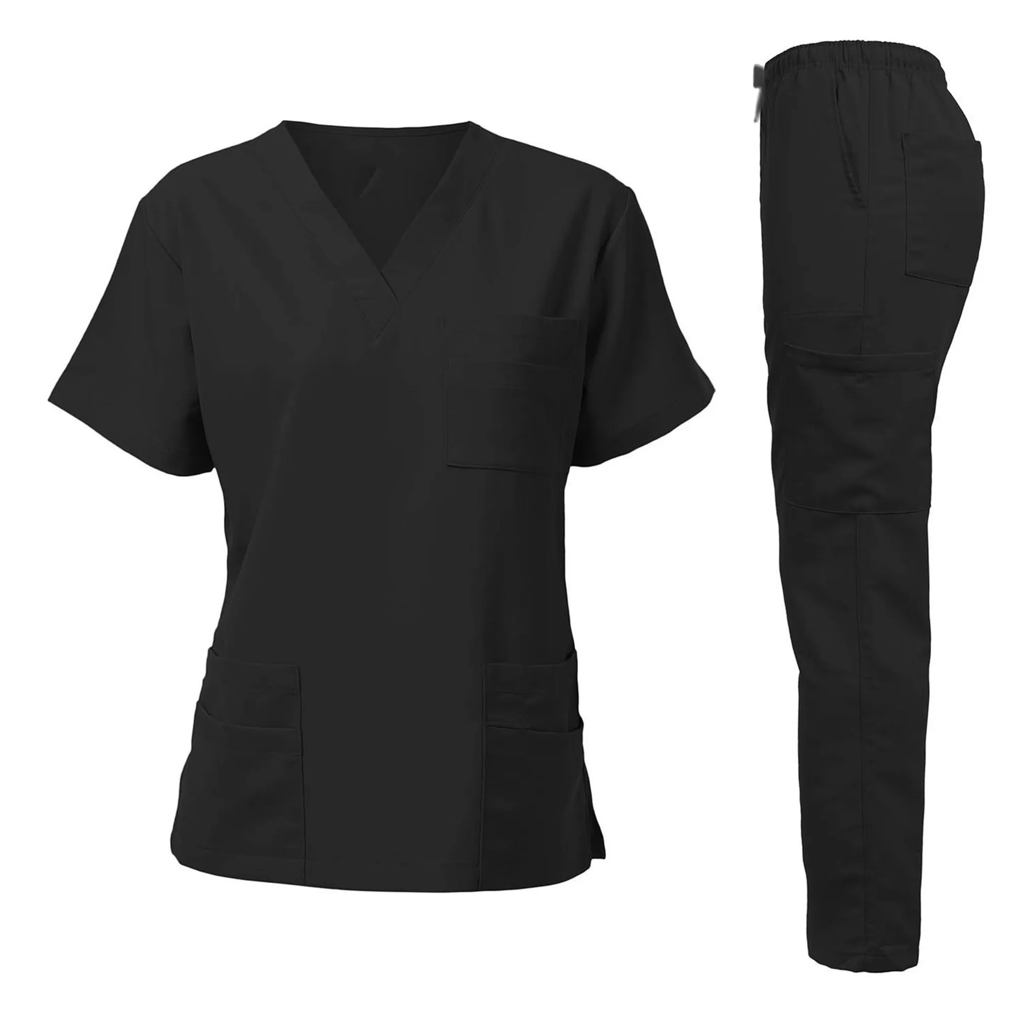 MOQ 10 Medical Scrub Set Nurse Doctor Workwear Top and Pants 5