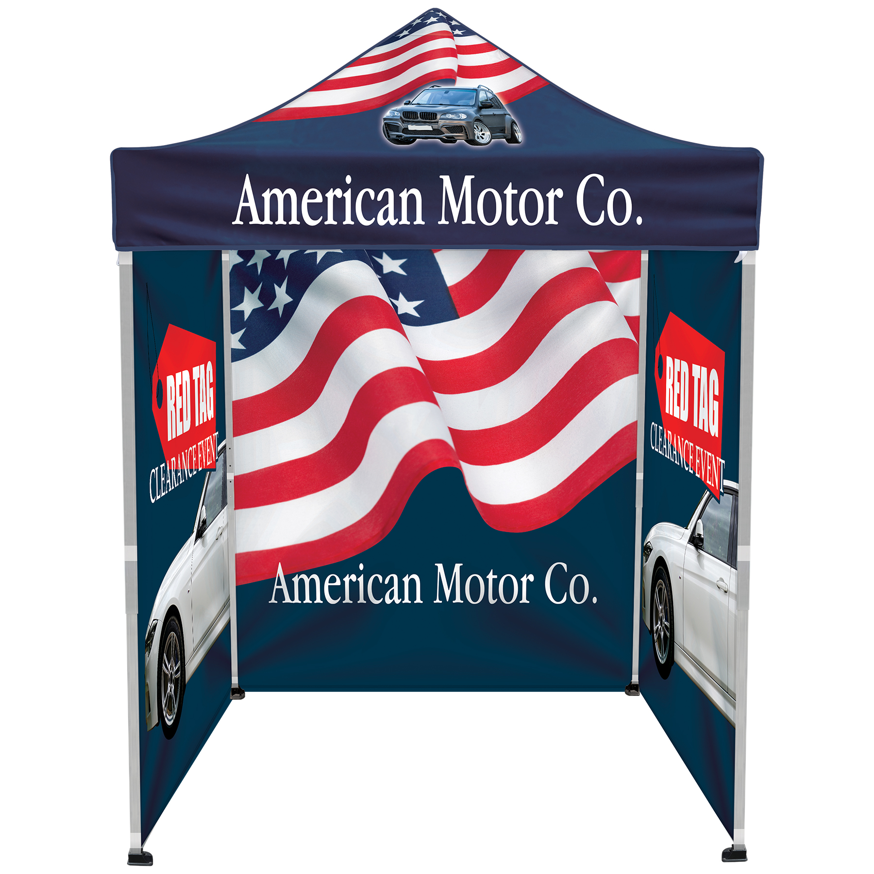 6.5' Square Canopy Tent with 3 Full Double Sided Walls 16