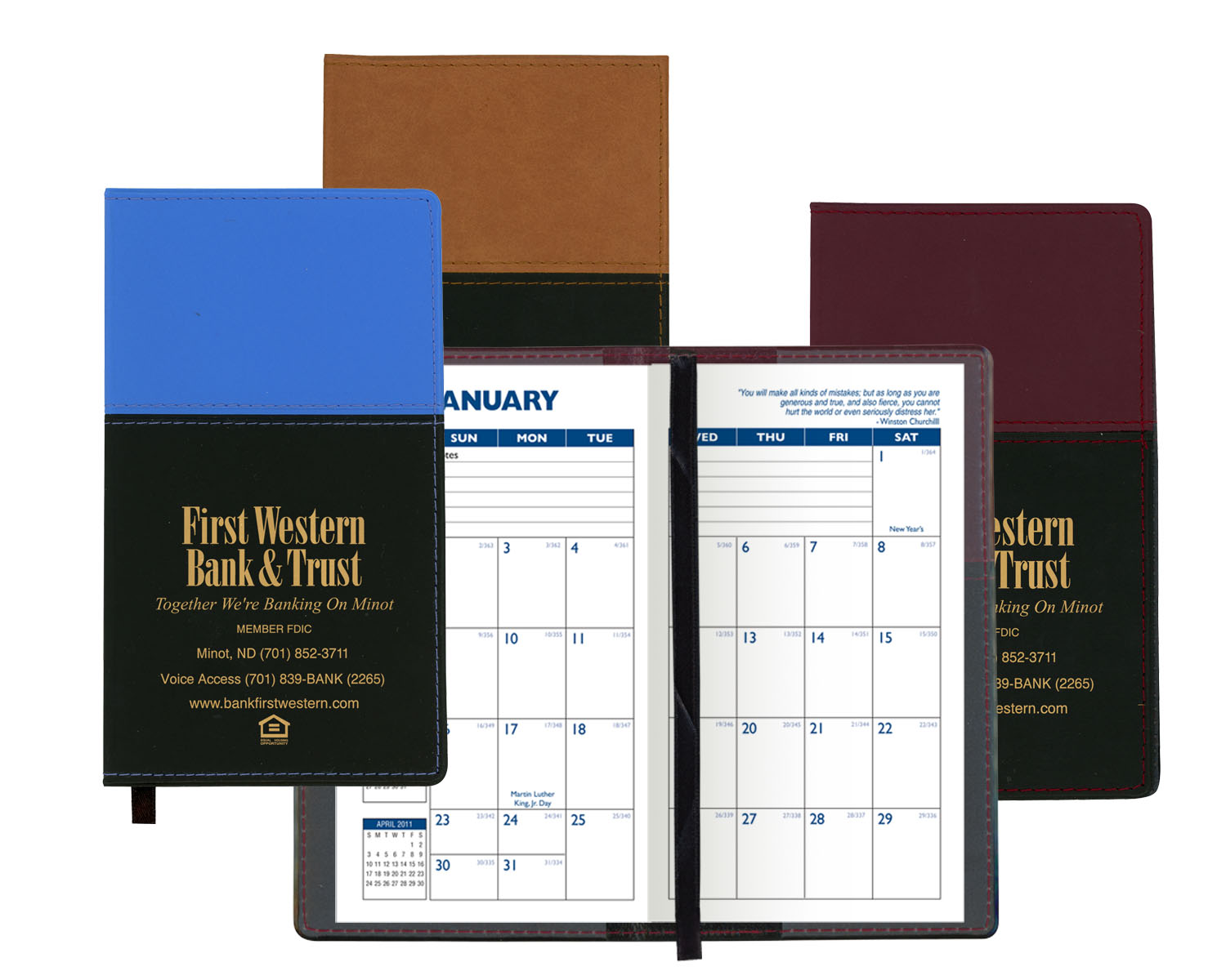 Mystic Series Soft Cover 2 Tone Vinyl Monthly Planner / 1 Color 4