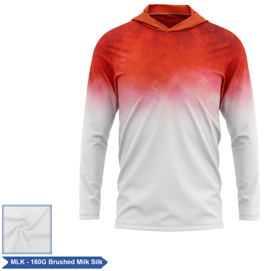 Unisex & Kids' Sublimation Brushed Milk Silk LS Hooded Tee 3