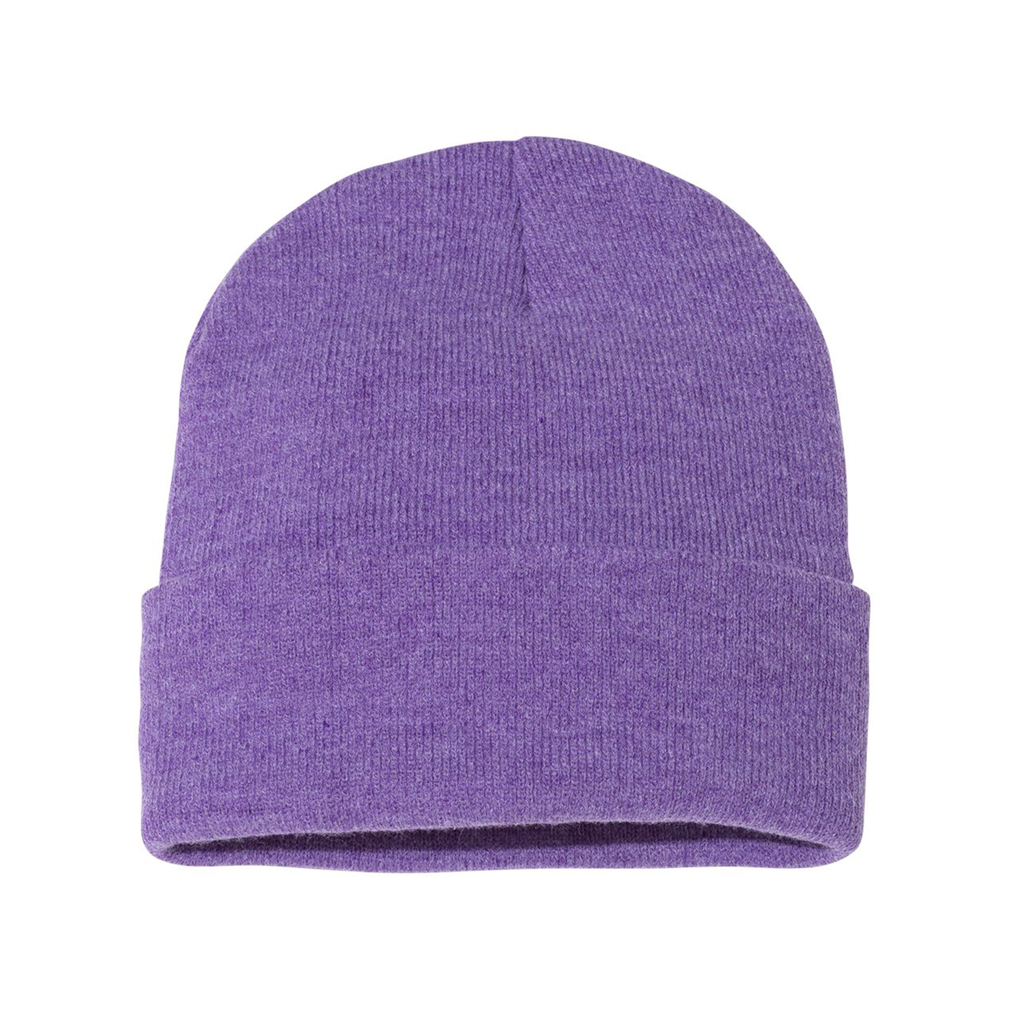Solid Cuffed Beanie w/ Sewn Woven Patch 18