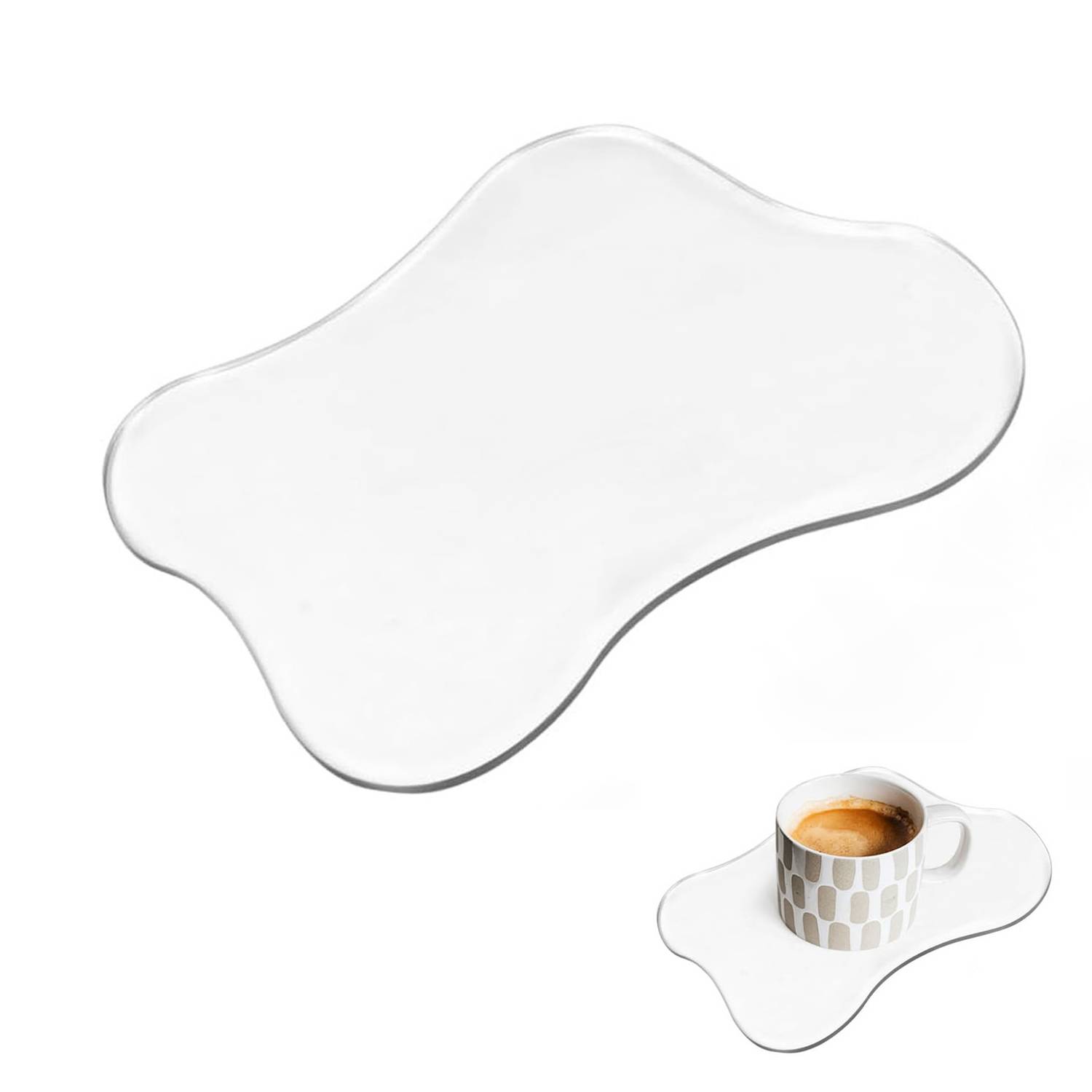 Acrylic Clear Irregular Cup Coaster 5