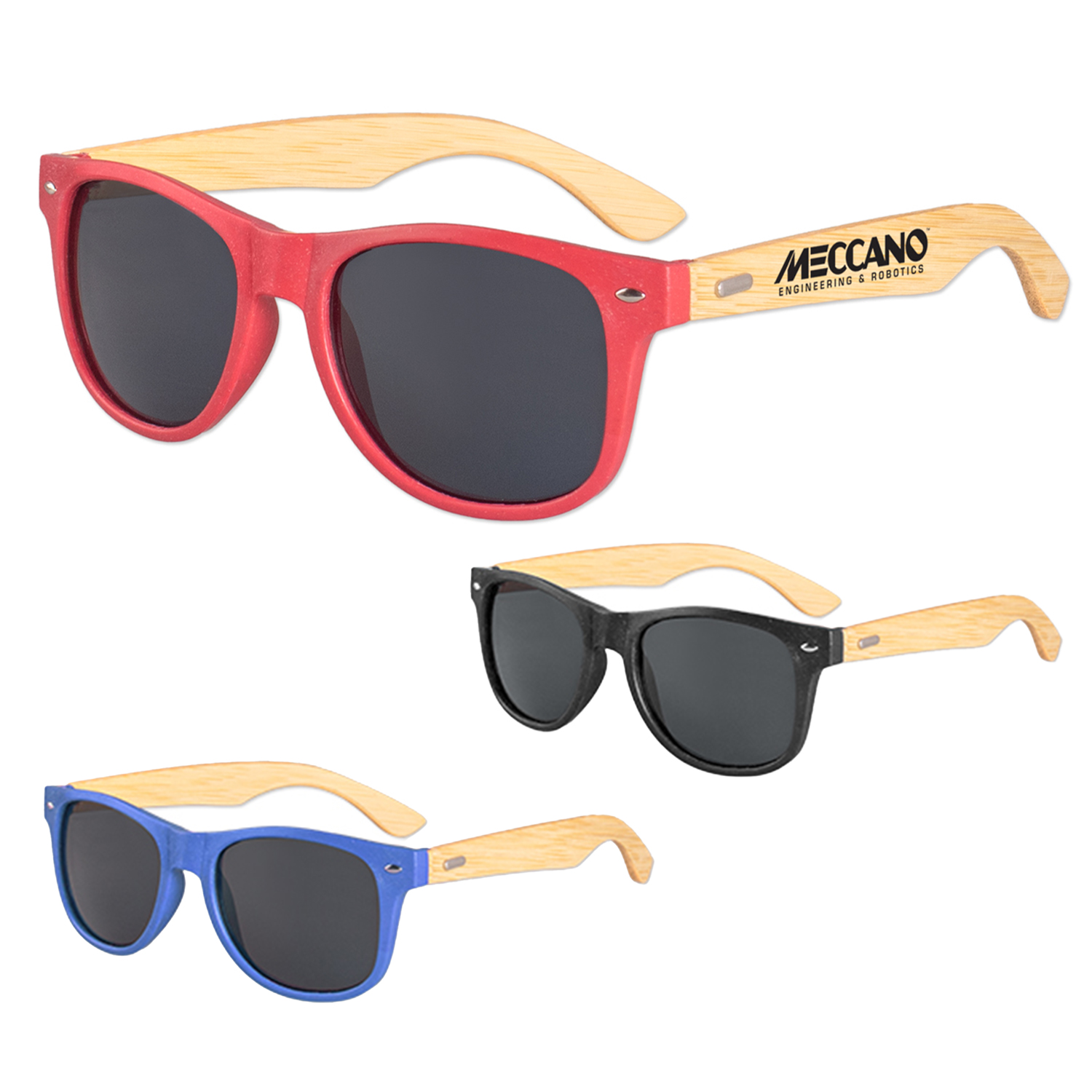 Wheat Straw Frame Sunglasses with Bamboo Arms 5