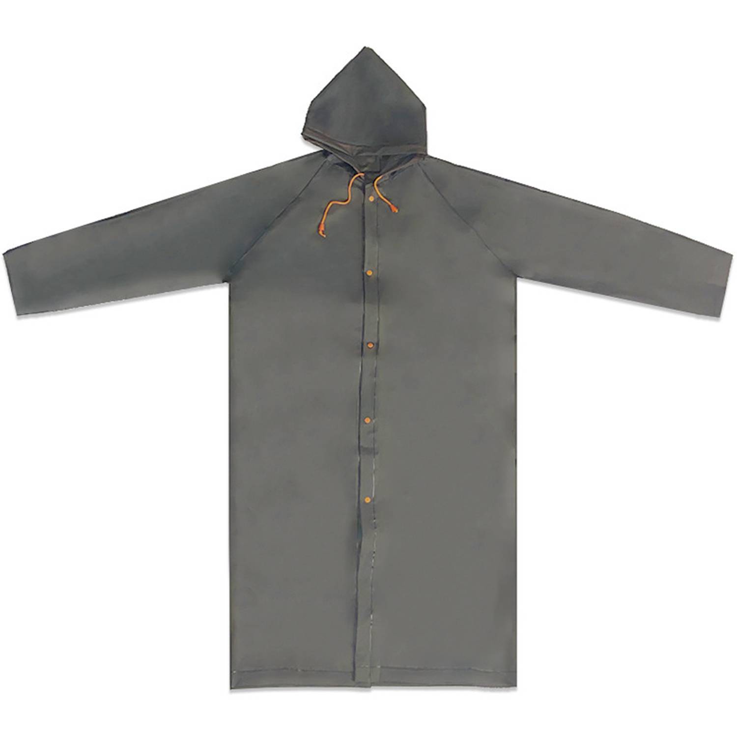 Reusable EVA Clear Snap-Button Long Raincoat 8