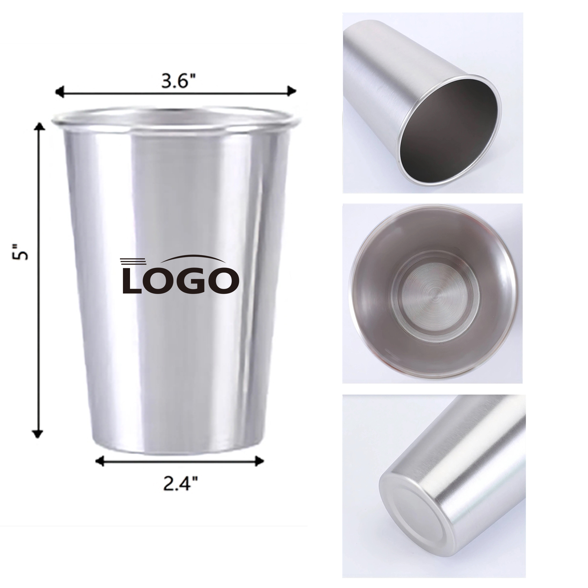Stylish 17 OZ Stainless Pint Drinking Cup 1