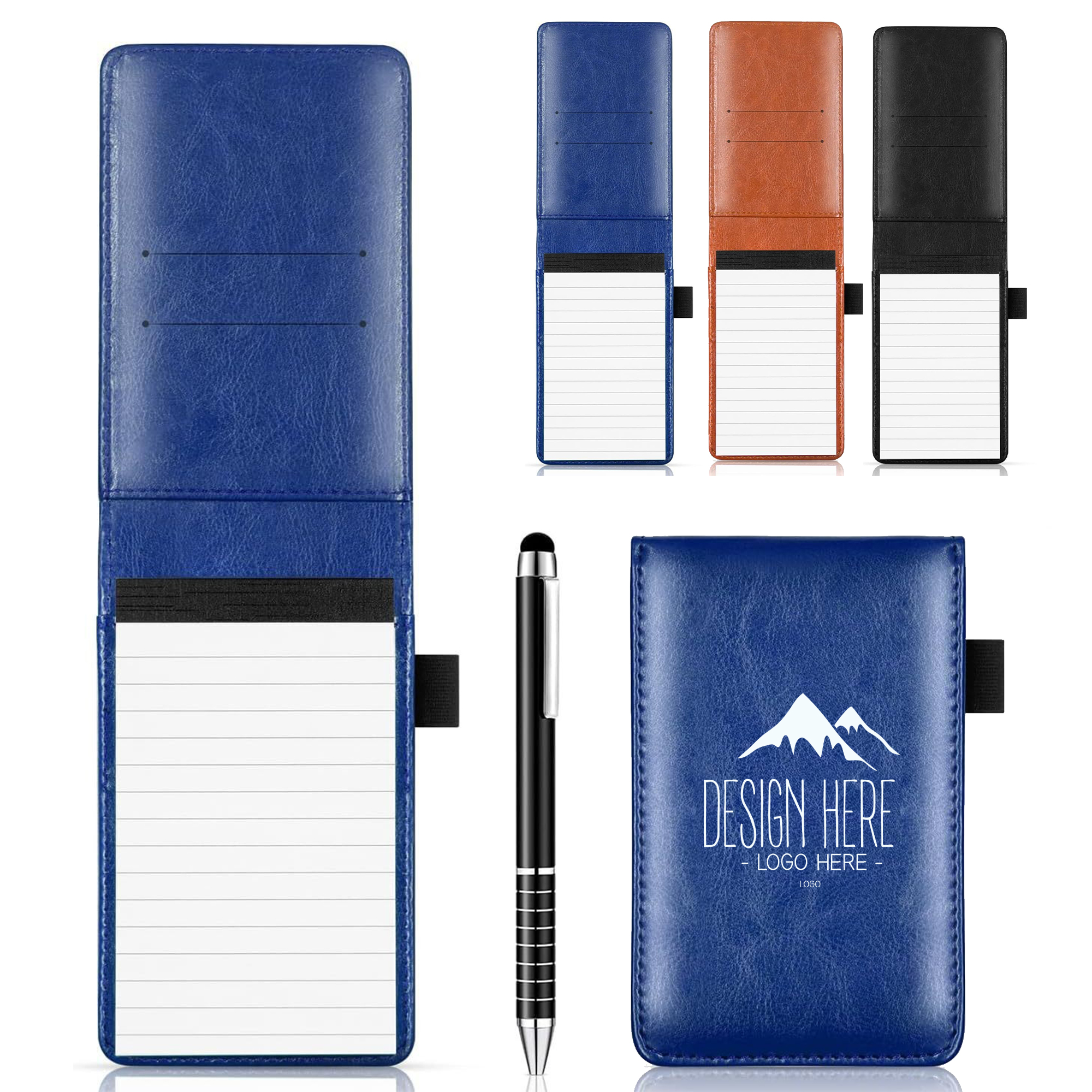 Pocket PU Jotter Notepad with Pen 3