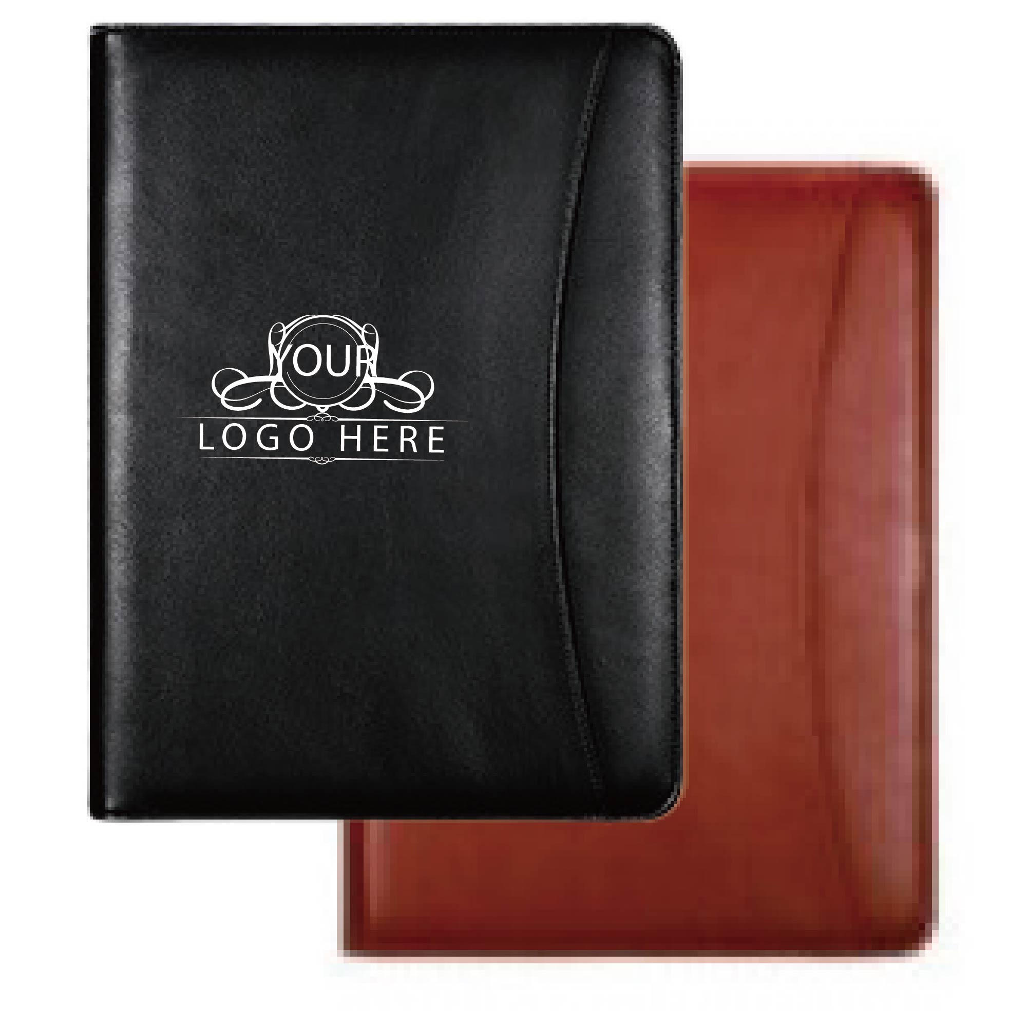 PU Leather Padfolio w/Zipper Closure, 5