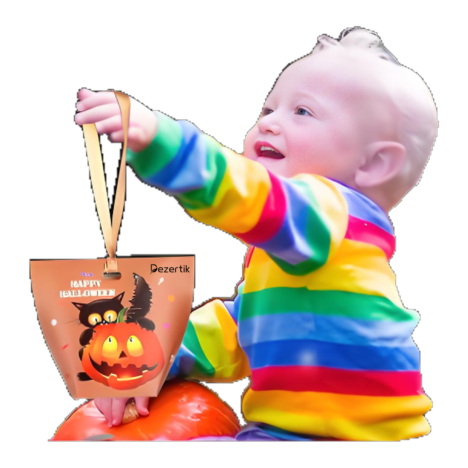 Colorful Printed Candy Box with Pumpkin Ghost Design 5