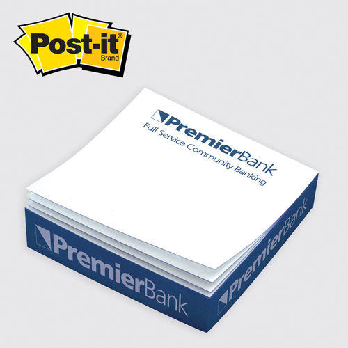 Post-it® Custom Printed Notes Quarter-Cube - 4" x 4" x 1" 1