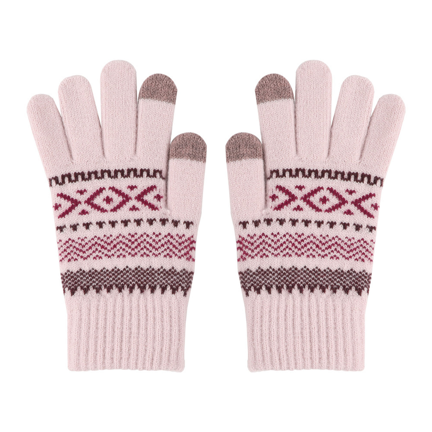 Contrast Stripe Touchscreen Gloves 3