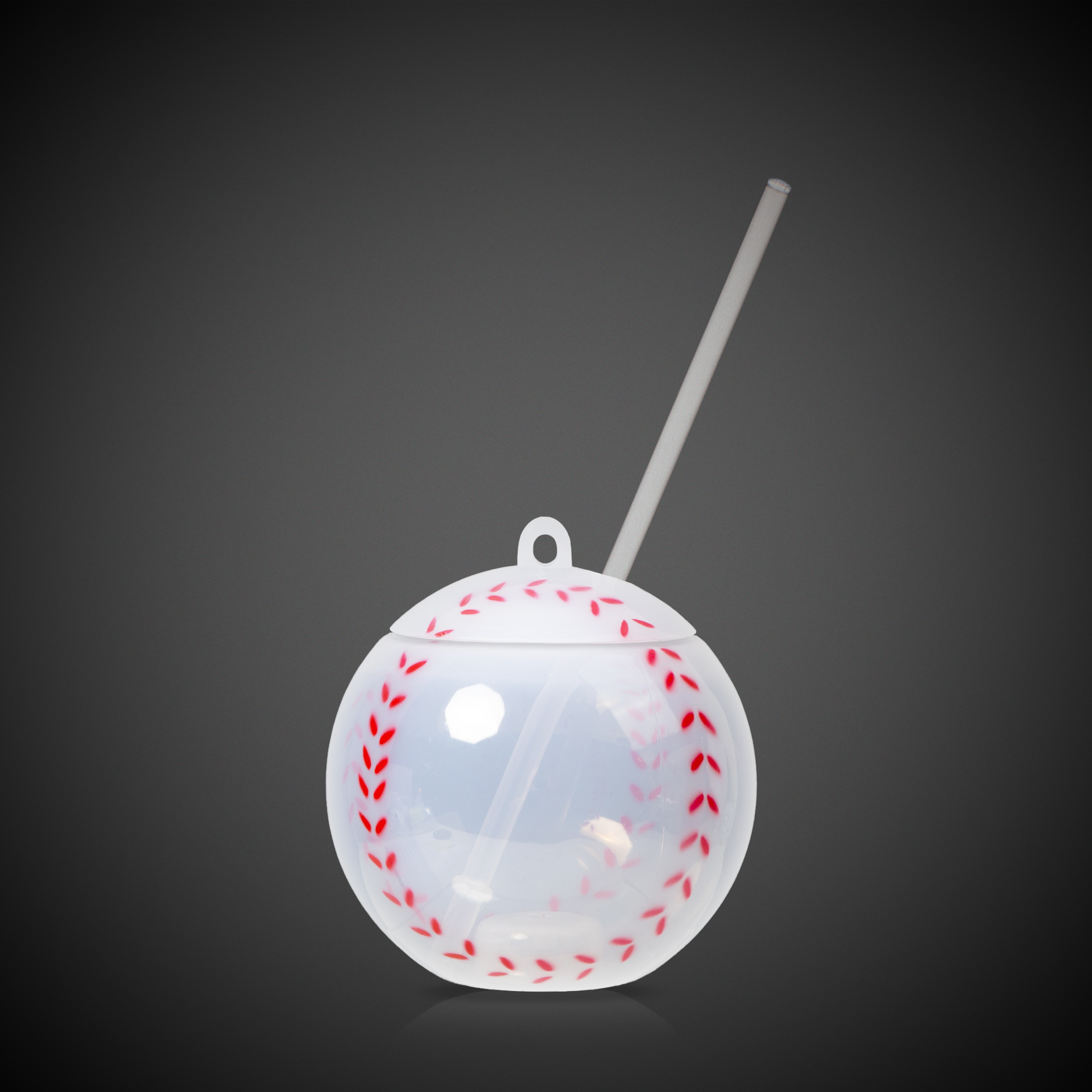Light Up Baseball Cup with Lid and Straw 7
