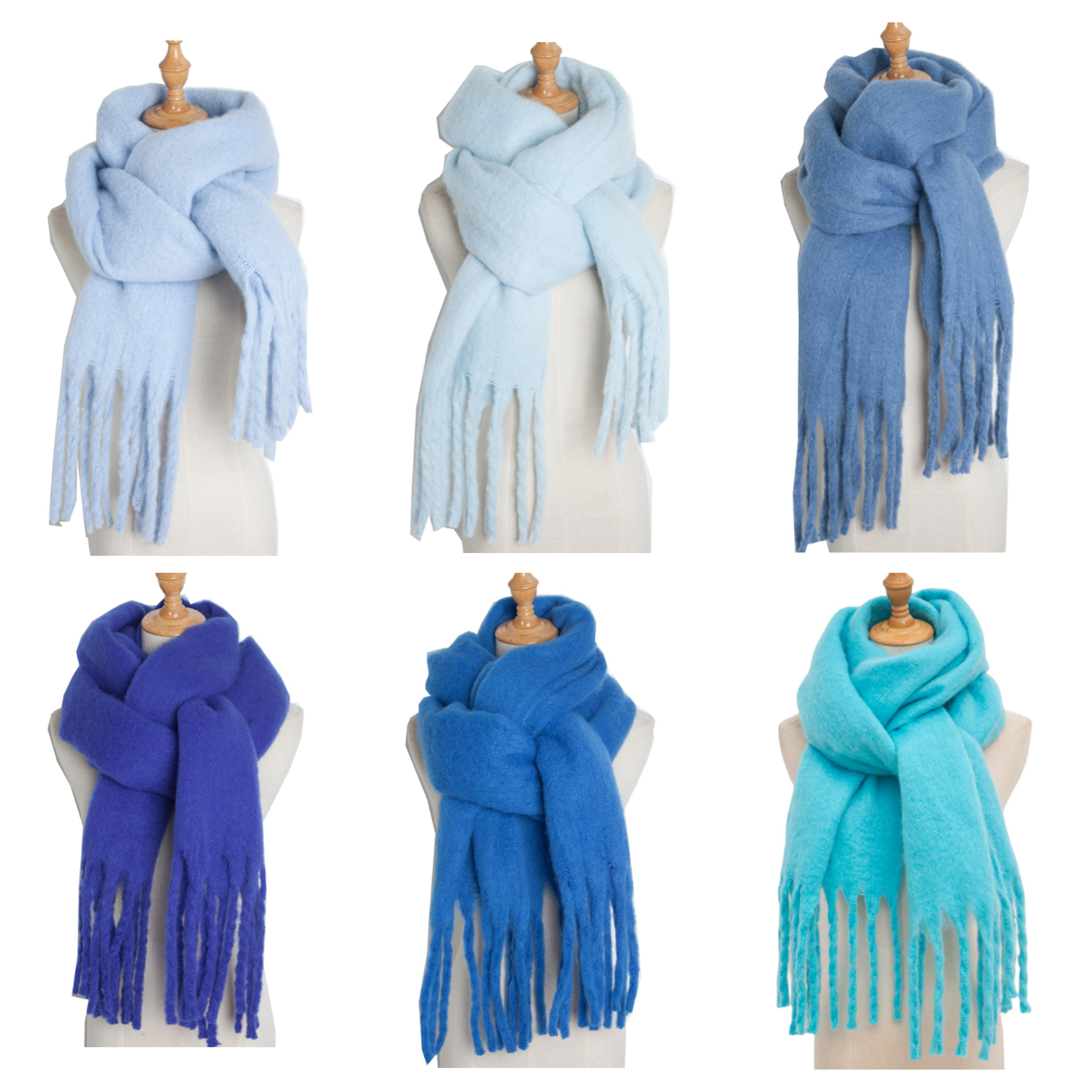 Winter Women's Tassel Scarf Shawl 4