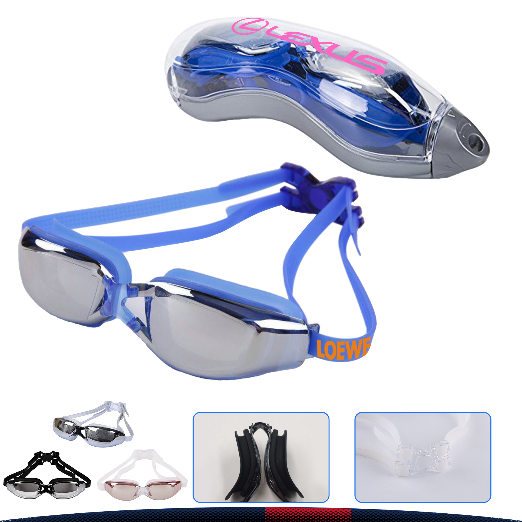 Racia Adult Swimming Goggles 6
