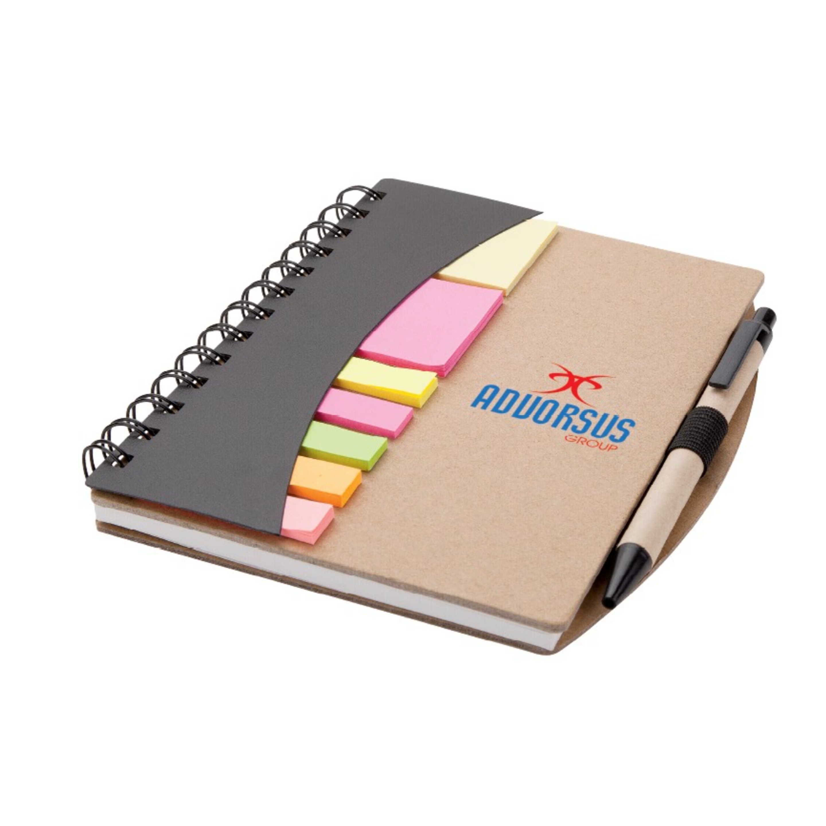 Spiral Notebook with Pen & Sticky Notes - Ocean 3