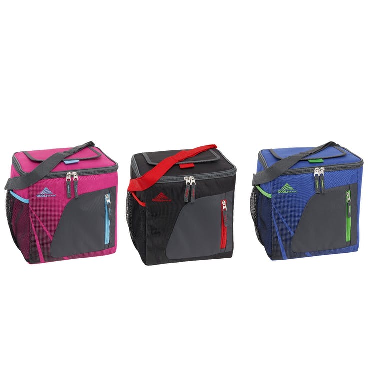 Insulated Cooler Bags - Multicolored Mesh Pocket 24 Pack 1