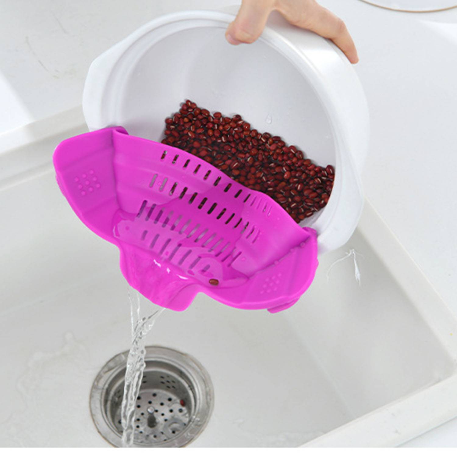 Clip On Silicone Strainer 8