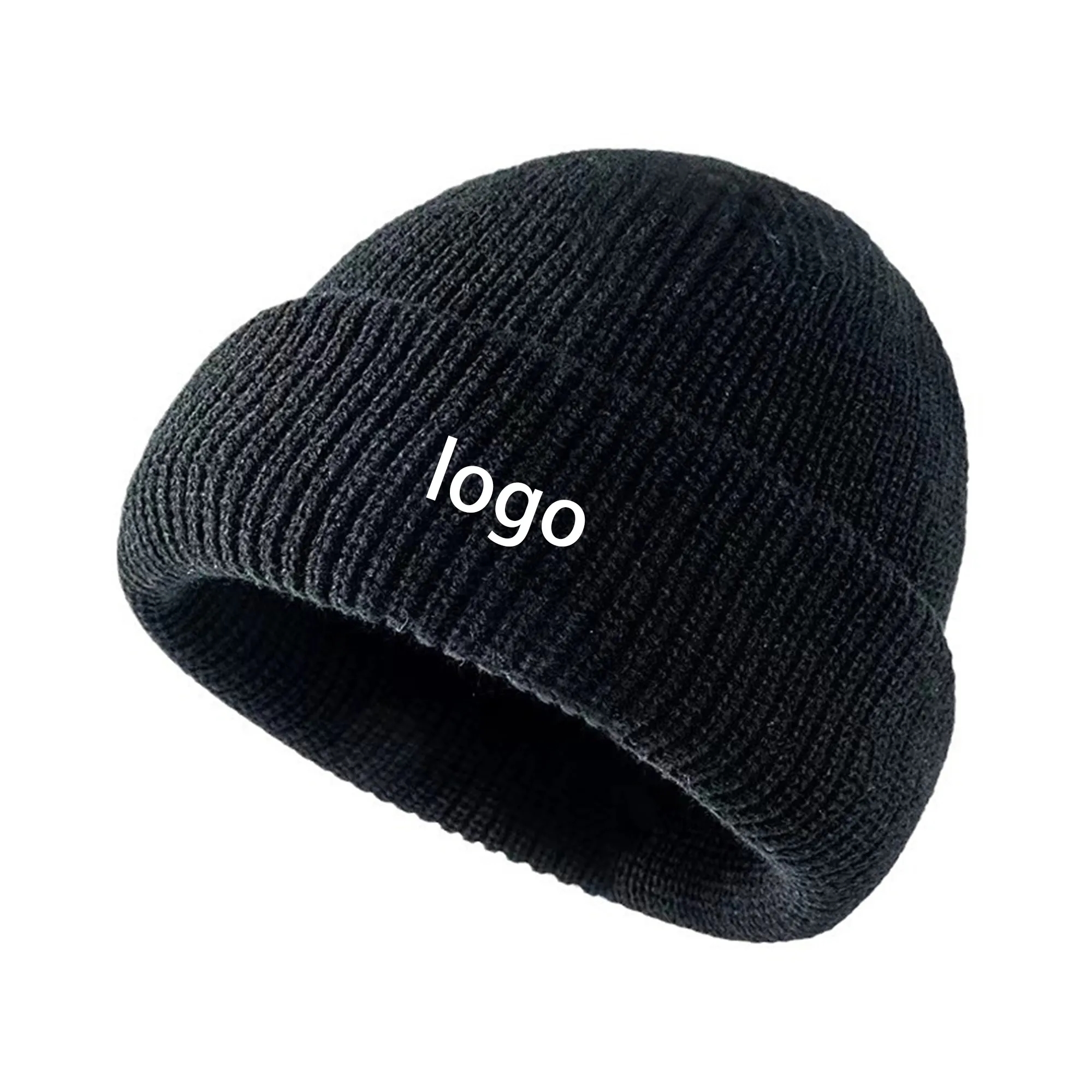 Short Acrylic Knitted Beanie 3
