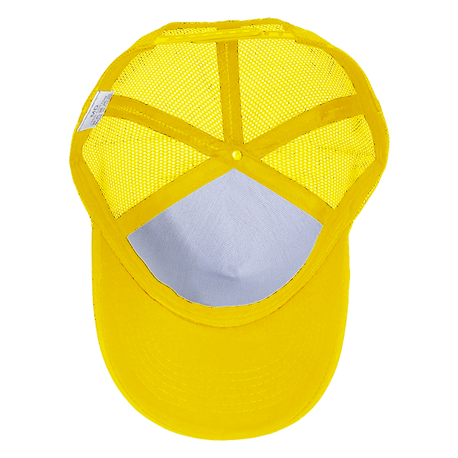 Stock Solid Color Cotton 5-Panel Trucker Cap 60