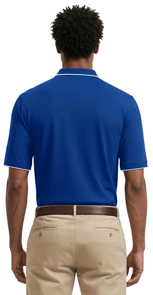 Men's Striped Trim Value Wicking Polo 15