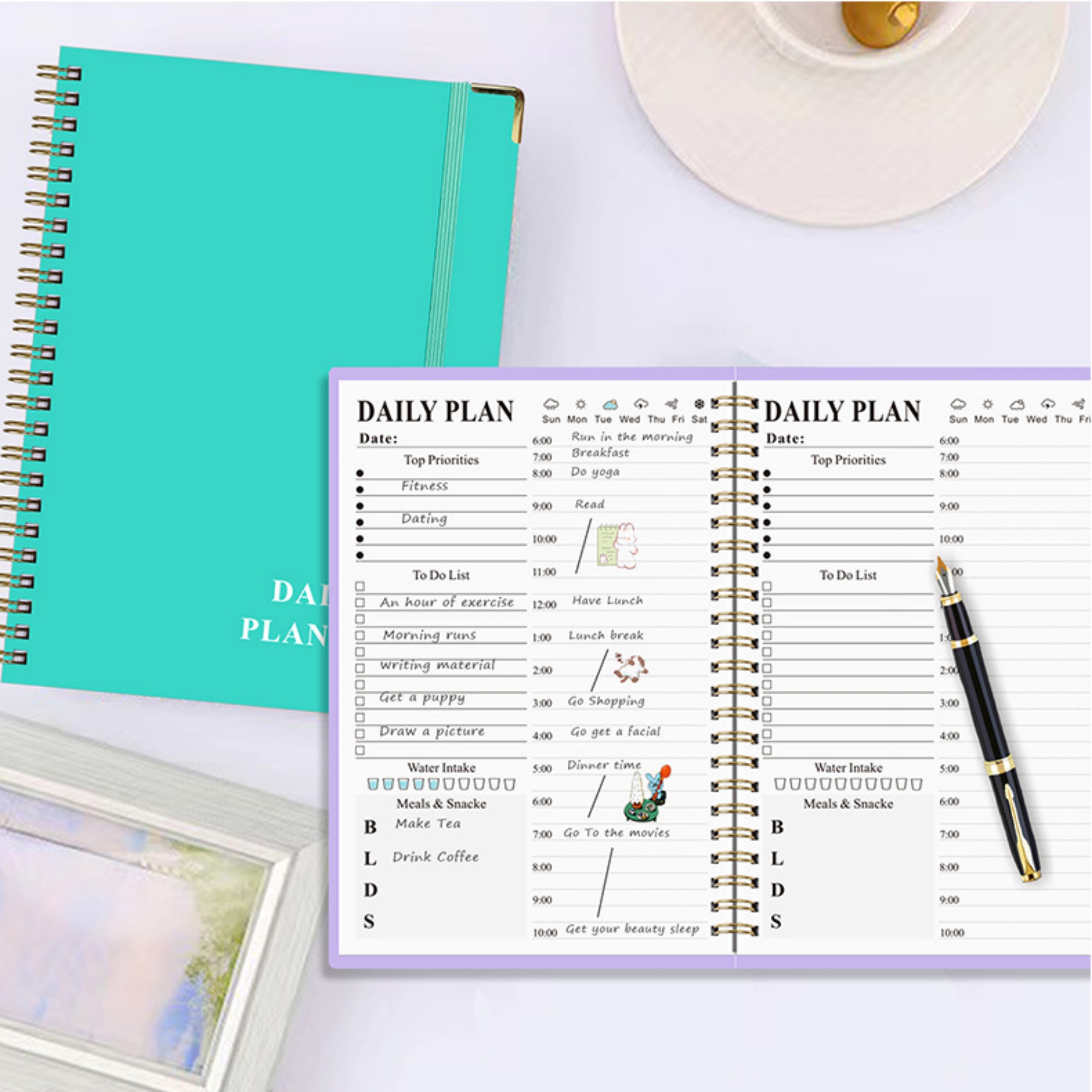 A5 Spiral Daily Planner With Paperboard Cover 11
