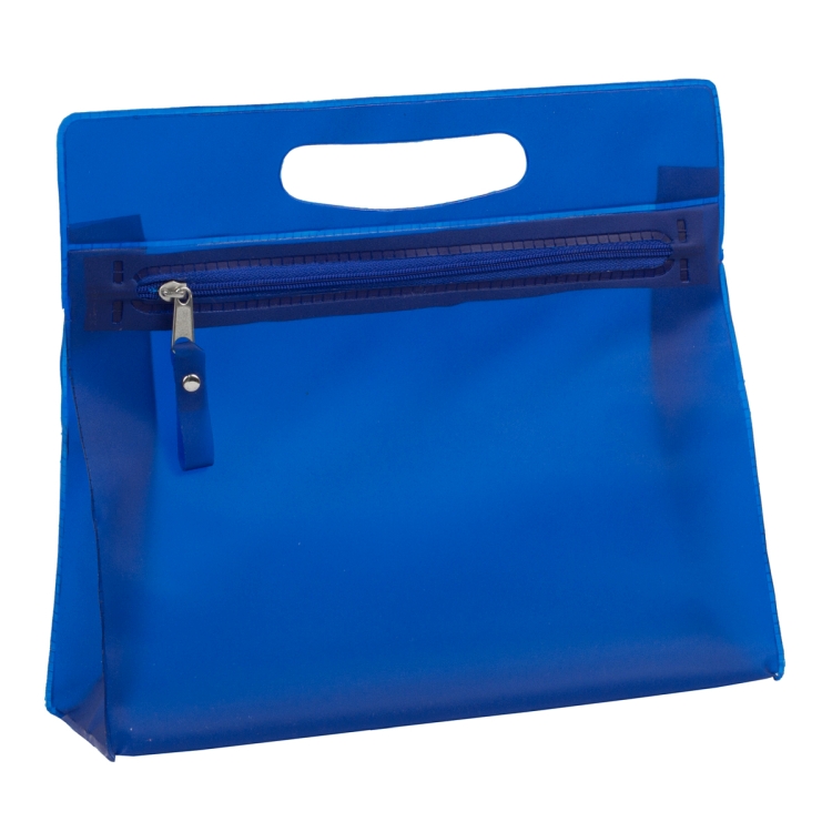9-1/2" W x 8-1/4"H - "Bermuda" Vinyl Travel Pouch with Zipper 2