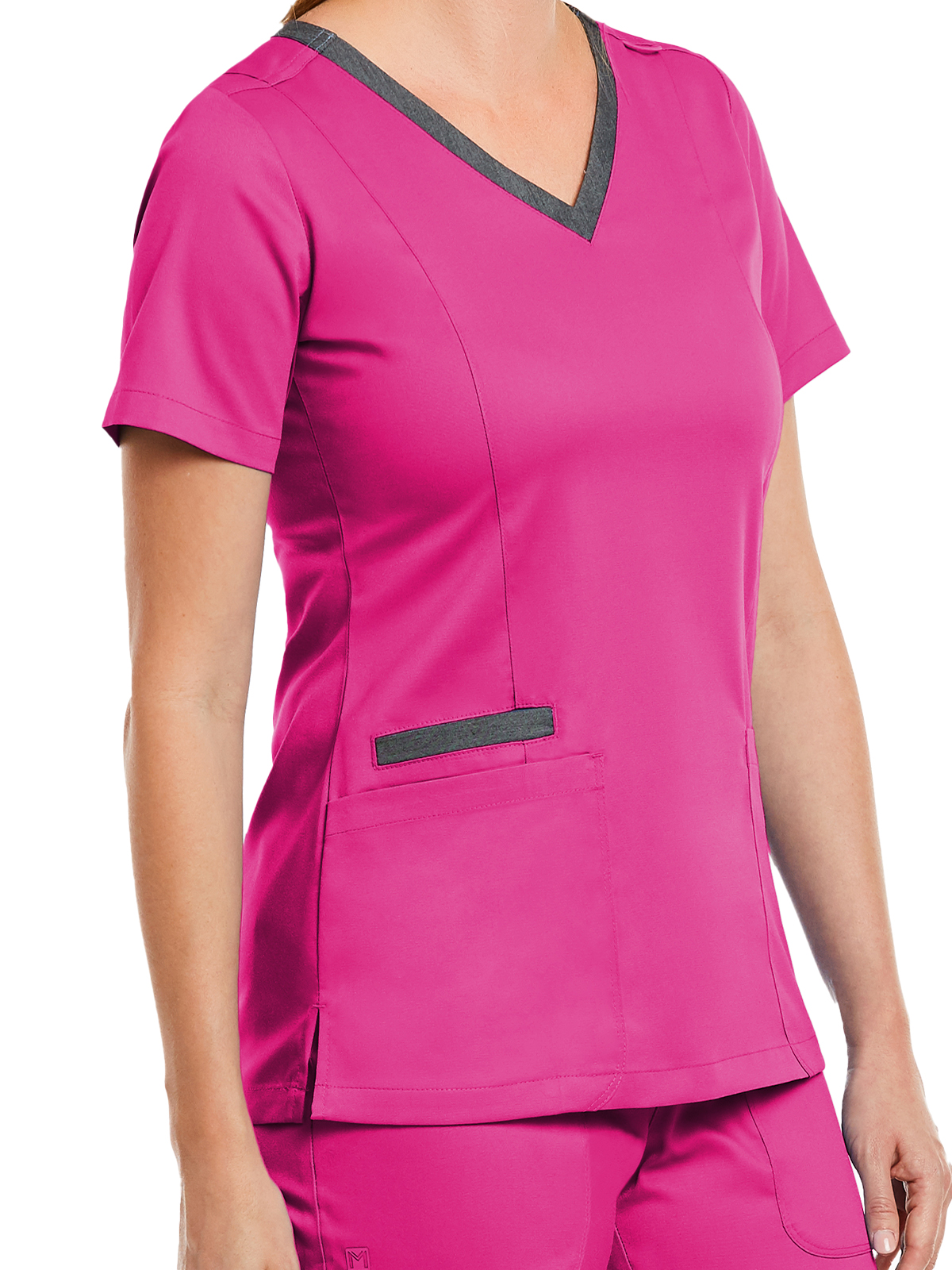 Maevn - Matrix - Women's Three-Pocket Heather Neck Band Top 7