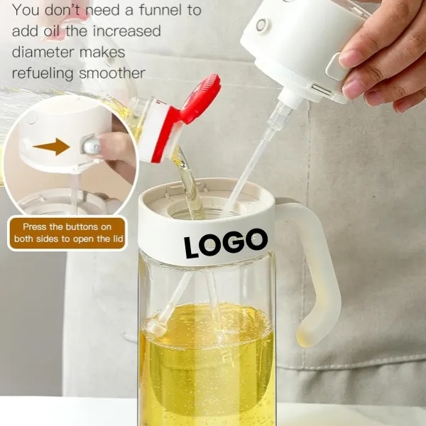 550ml Glass Auto Flip Cap Olive Oil Dispenser Bottle 3