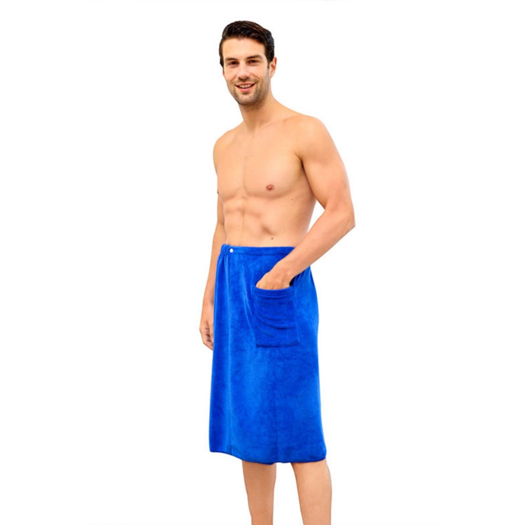 Men's Terry Shower Wrap Cotton Bath Towel 55" x 28" 5