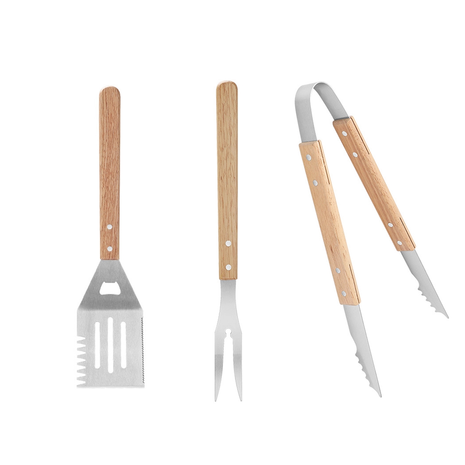 3 Piece Stainless Steel Bbq Set 4