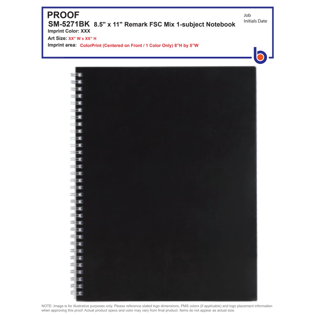 FSC® Mix 8.5" x 11" Remark 1-subject Notebook 2