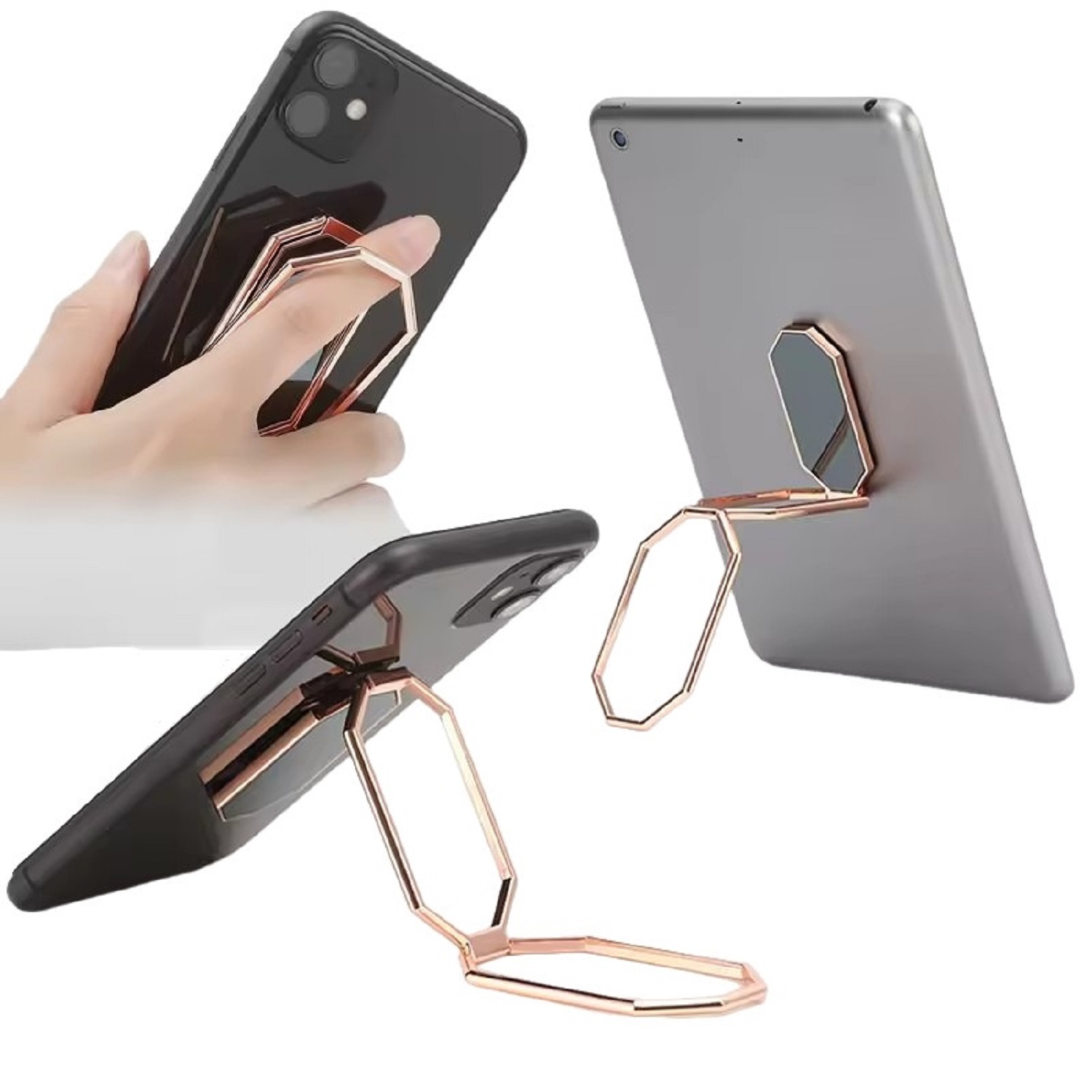 Metal Foldable Ring Buckle Grip Phone Stand 4