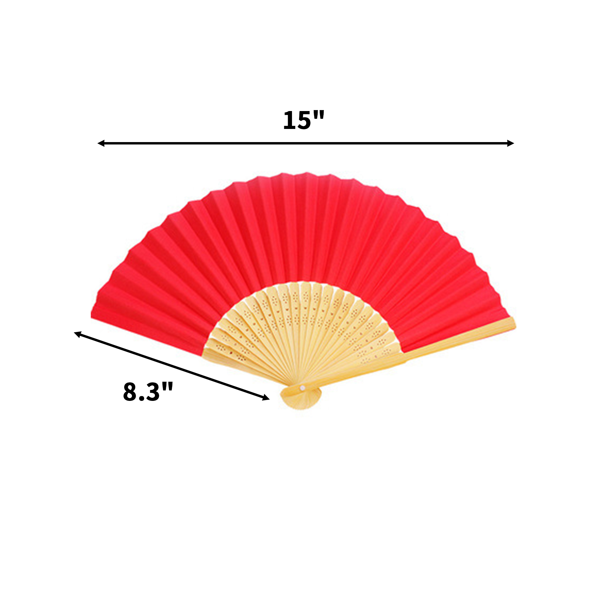 Paper Folding Hand Fan With Bamboo Frame 13