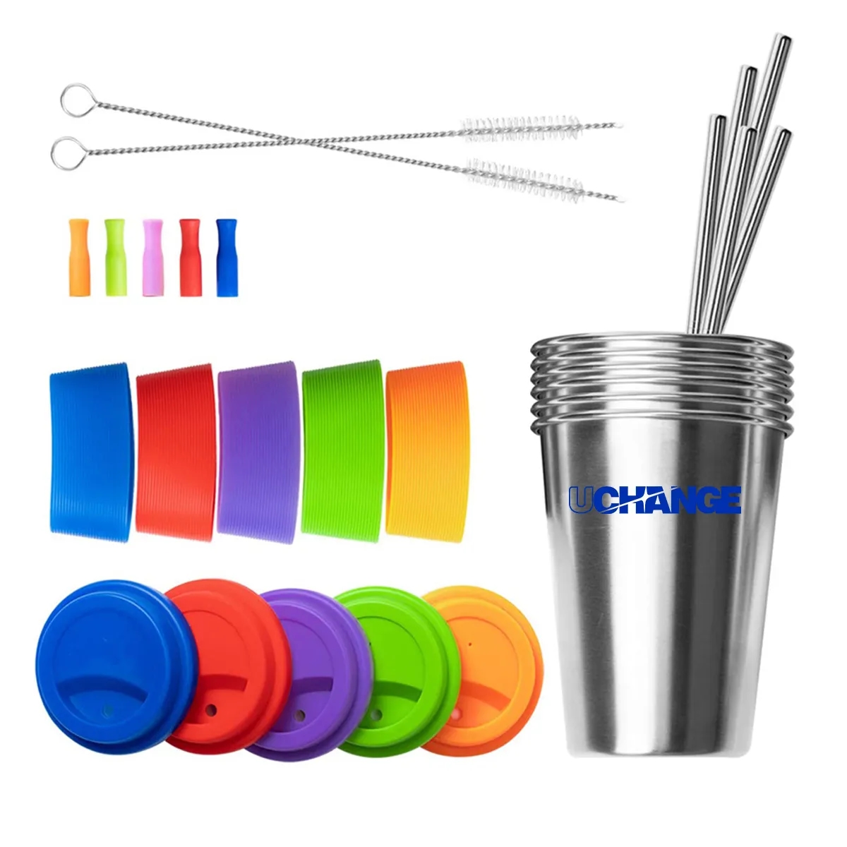12/17 Oz. Stainless Steel Drinking Cup Beer Tumblers 2