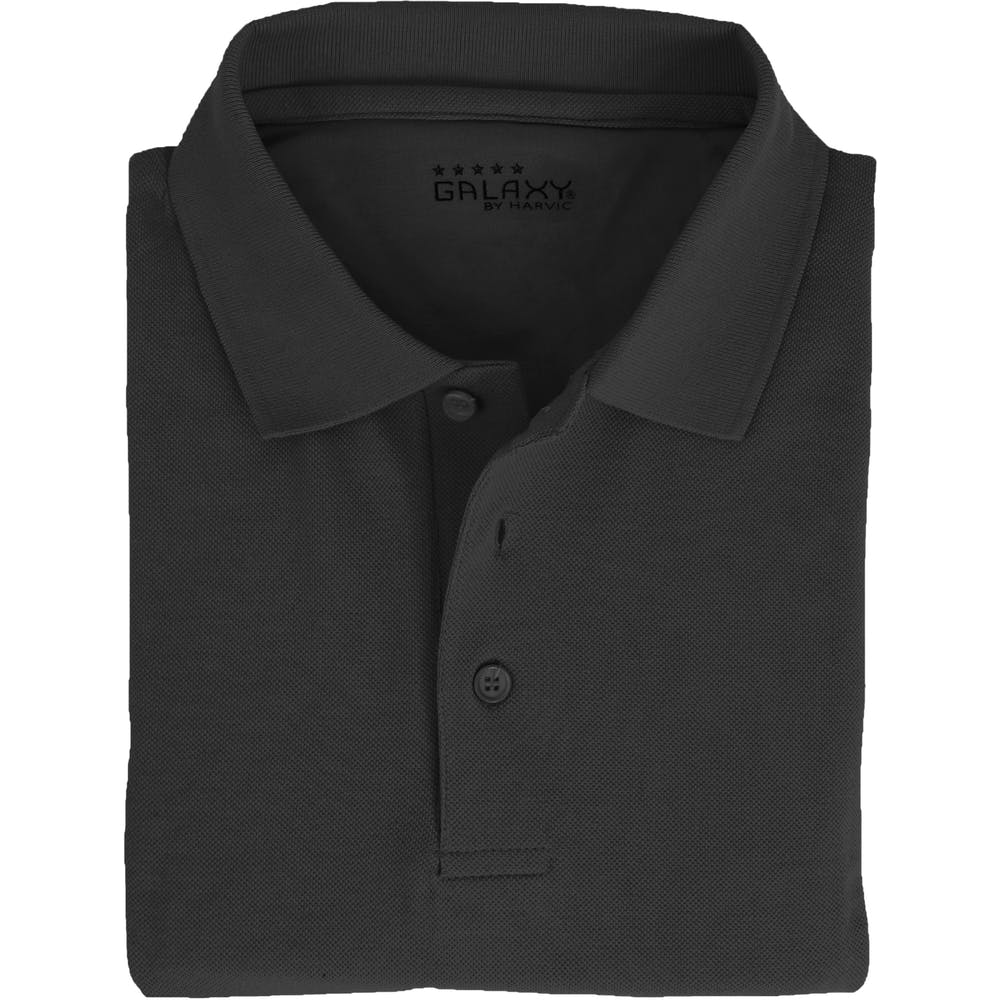 Adult Uniform Polo Shirts - Black Short Sleeve Size XL 2
