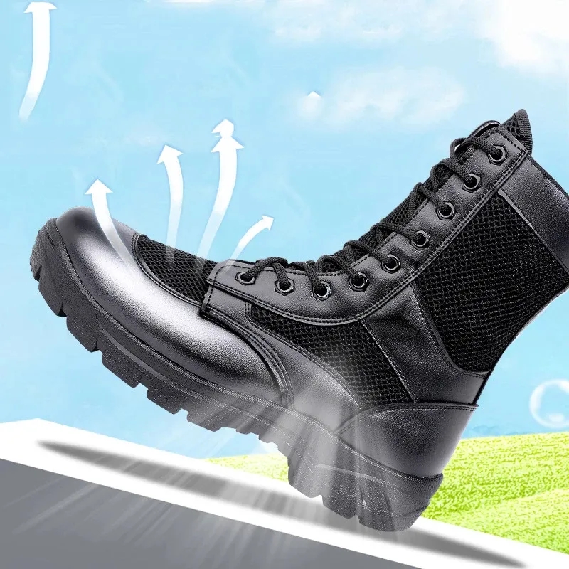 Custom Black Tactical Boots, custom athletic wear with logo imprint 7