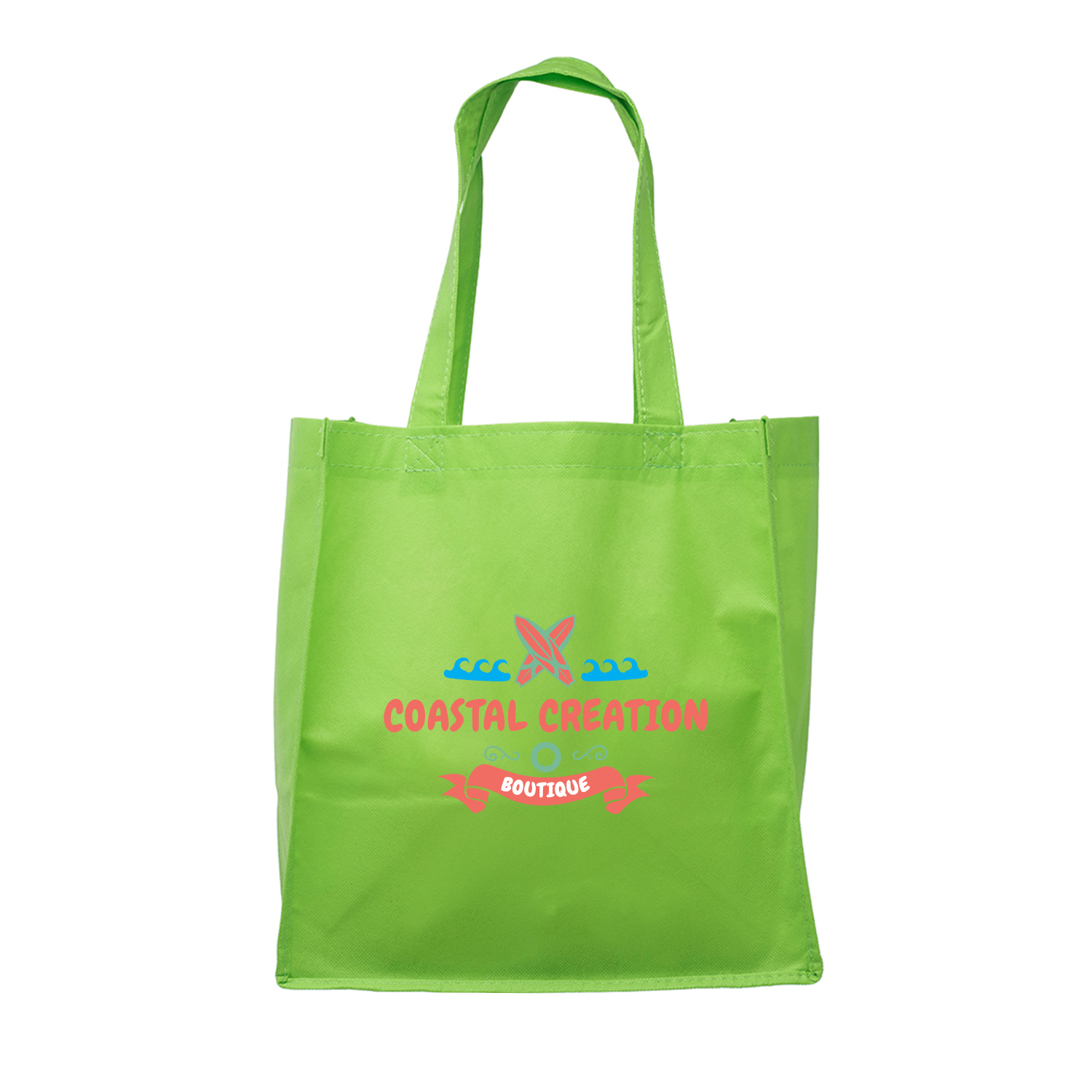 Clipper Non-Woven Grocery Tote Bag (Full Color Imprint) 13