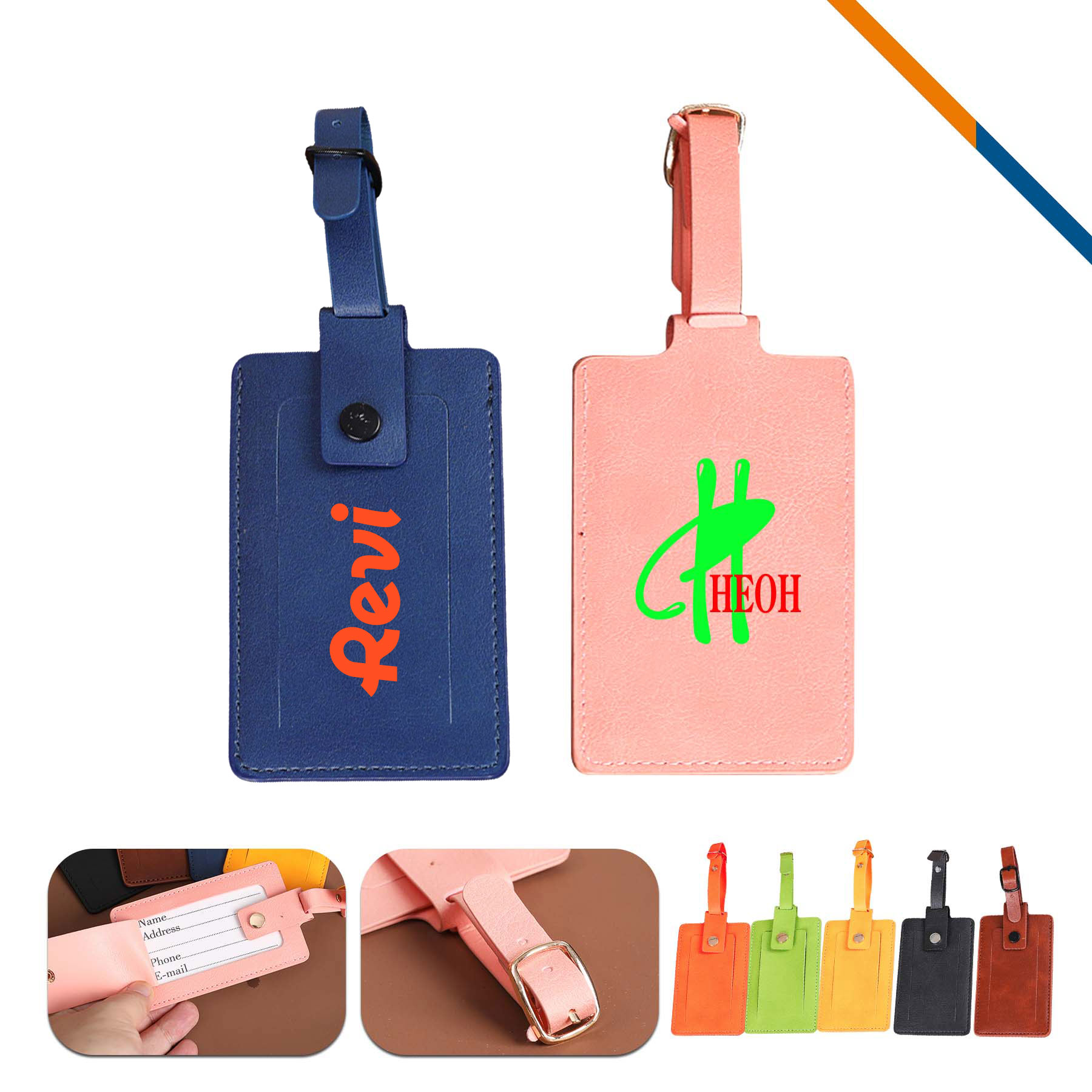 Tazeki PU Leather Luggage Tag 7