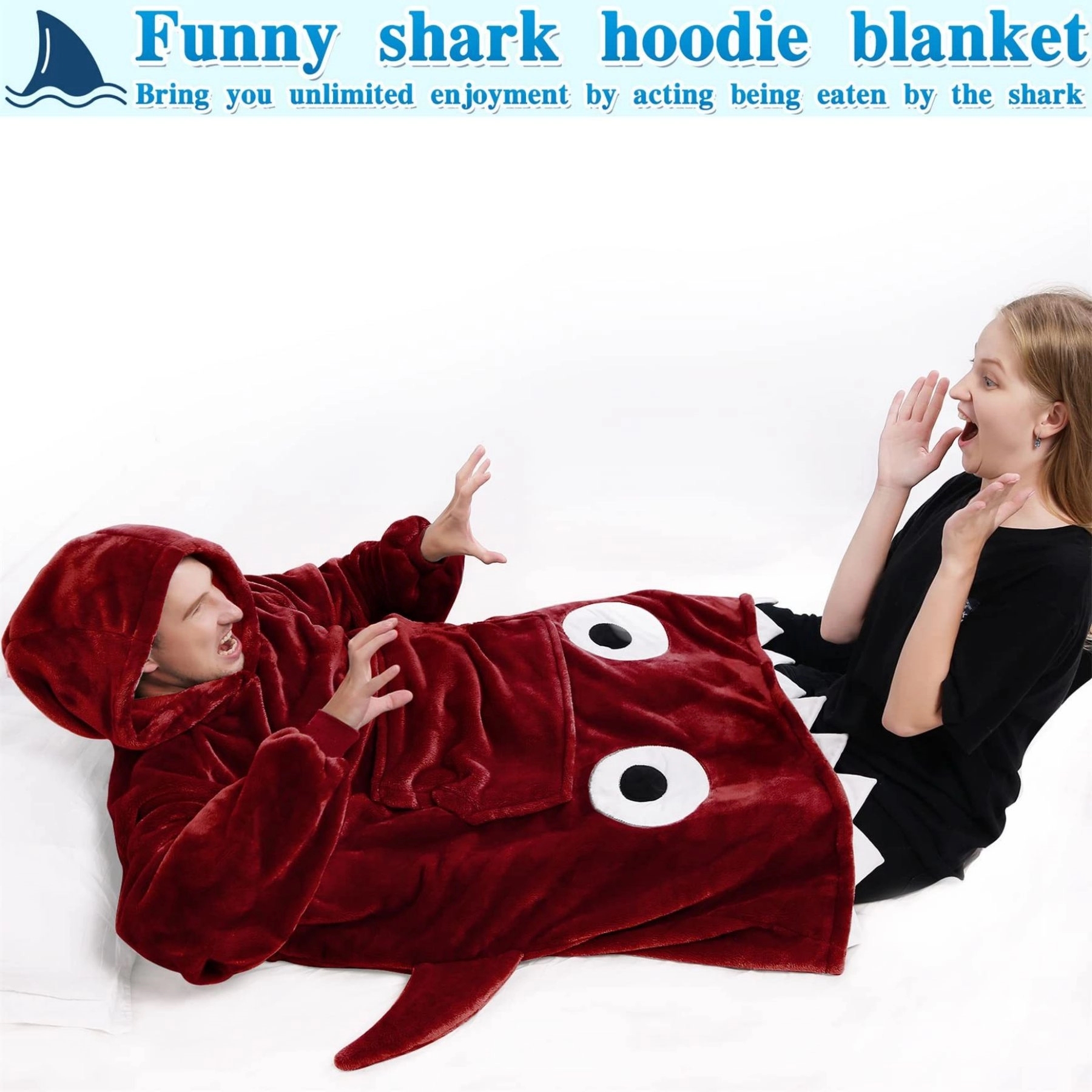 Oversized Microfiber & Sherpa Wearable Blanket, custom hoodie or sweatshirt with logo imprint 1