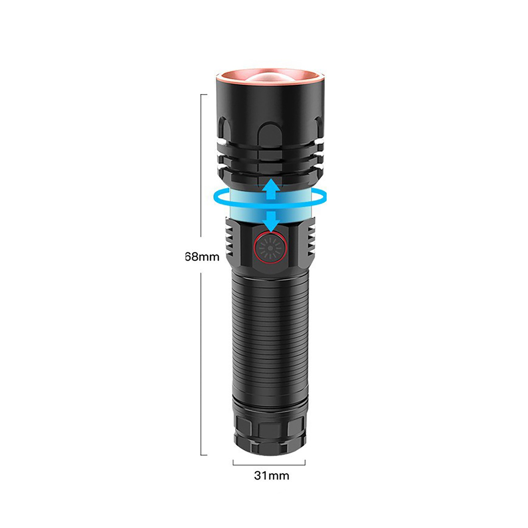 High Lumens Rechargeable LED Flashlight 2