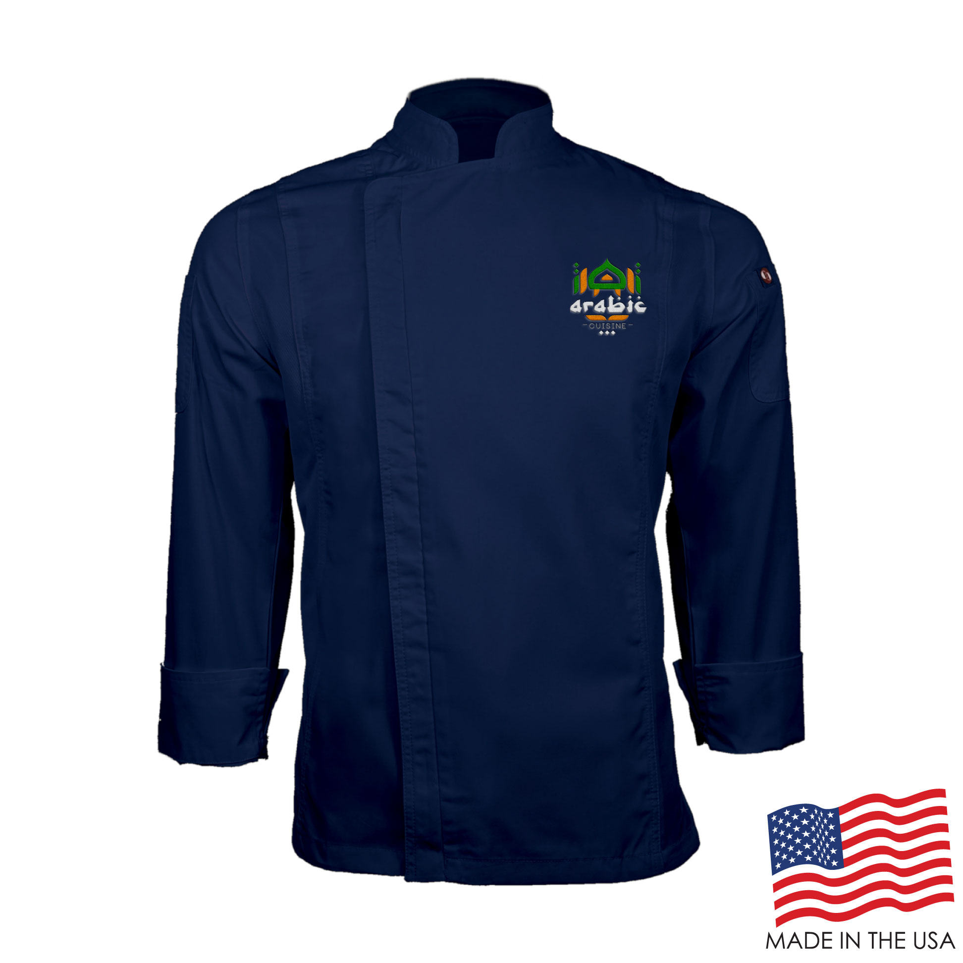 Men's Long Sleeve Modern Chef Coat (EMBROIDERED LOGO) 13