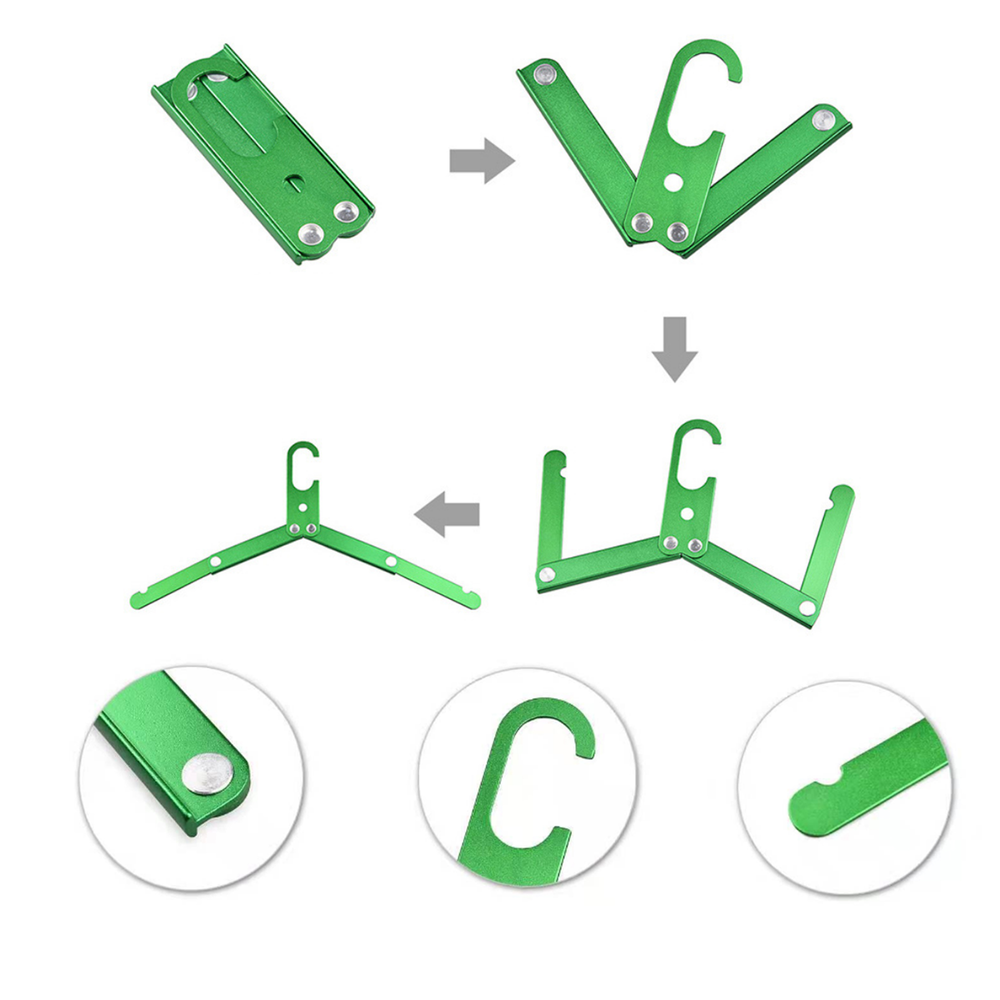 MOQ 50 PCS Convenient Metal Folding Hanger 2